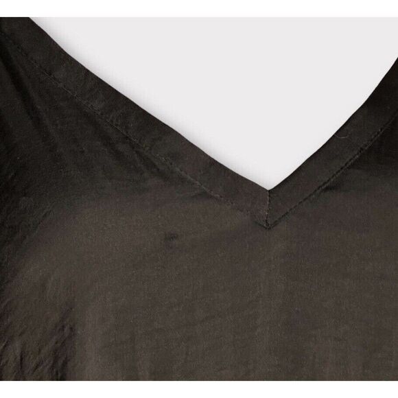 Zara Satin Swing  Top Blouse Double V-Neck Sleeveless Black XS NWT - Picture 9 of 9